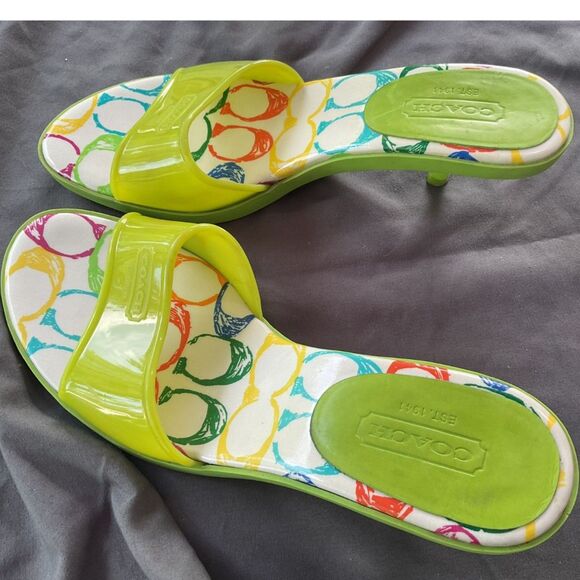 Coach Multicolor Slide Heels - Picture 3 of 10